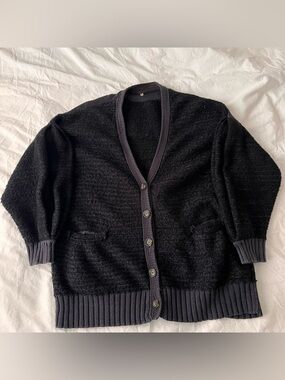 Free People Super Soft Alpaca Wool Blend Sweater Button Up Oversized Cardigan S